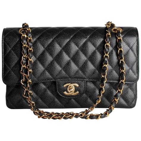 chanel 2.55 vintage black caviarer|CHANEL Caviar Quilted 2.55 Reissue 226 Flap Black .